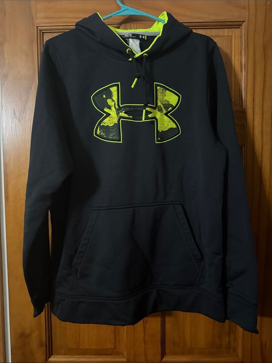 Under Armour Other - UNDER ARMOUR Storm black neon hoodie